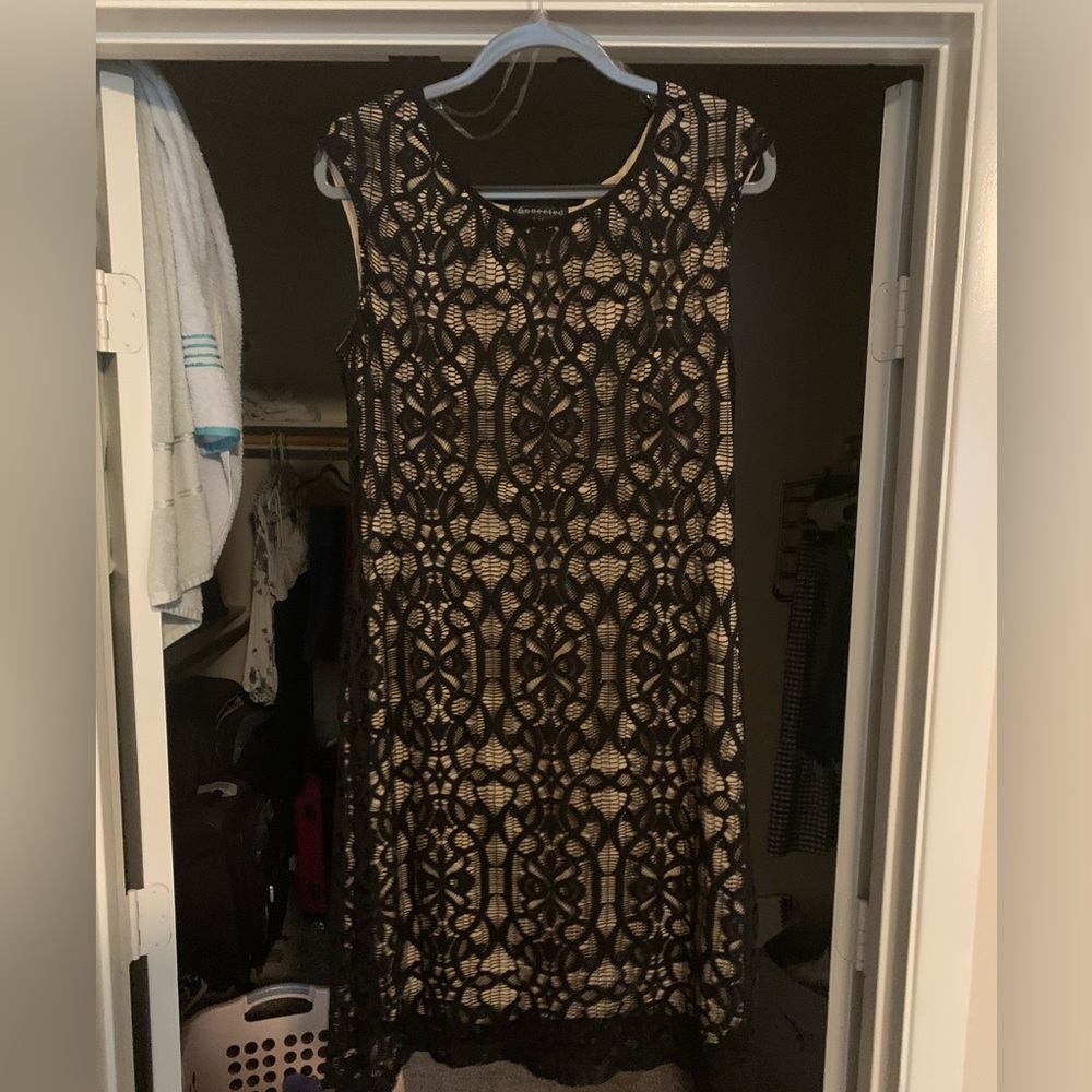 Little Black Dress with Lace Detail